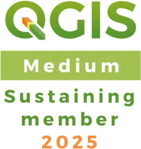 QGIS Medium Sustaining Member 2025 logo